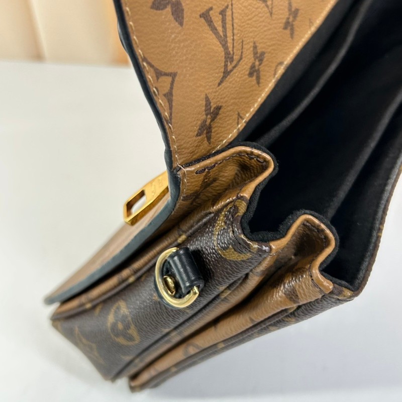 專櫃價3.8折！路易威登/Lv  焦糖拼色老花郵差包 熱門款 永不過時 輕鬆搭配 很實用-10