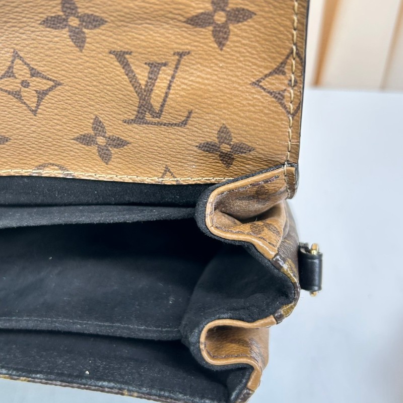 專櫃價3.8折！路易威登/Lv  焦糖拼色老花郵差包 熱門款 永不過時 輕鬆搭配 很實用-11