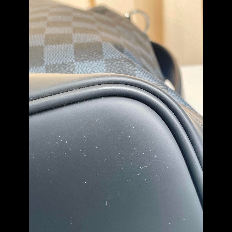 LV 路易威登限量款 棋盤格美洲杯男士手提單肩 水桶包 帶肩帶-9