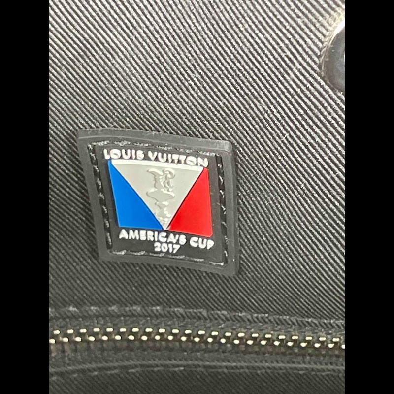 LV 路易威登限量款 棋盤格美洲杯男士手提單肩 水桶包 帶肩帶-12