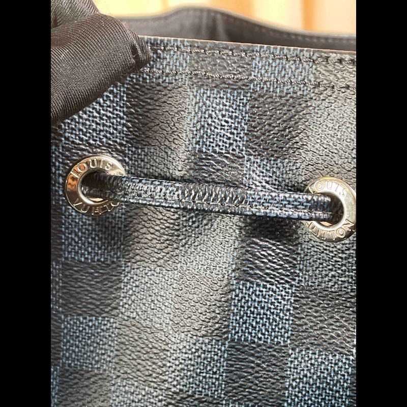 LV 路易威登限量款 棋盤格美洲杯男士手提單肩 水桶包 帶肩帶-16