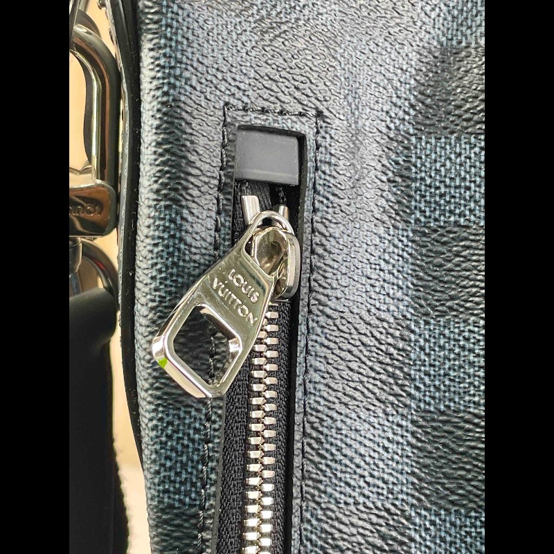 LV 路易威登限量款 棋盤格美洲杯男士手提單肩 水桶包 帶肩帶-19