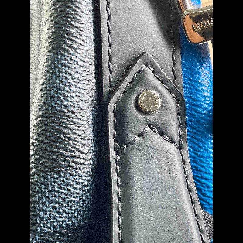 LV 路易威登限量款 棋盤格美洲杯男士手提單肩 水桶包 帶肩帶-20