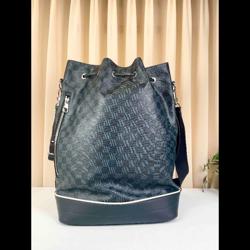 LV 路易威登限量款 棋盤格美洲杯男士手提單肩 水桶包 帶肩帶-1