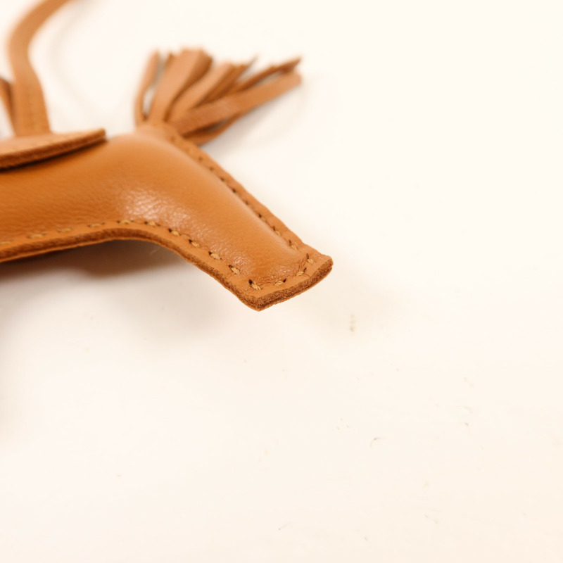 HERMES Milo皮革Rodeo PM掛飾Gold-8