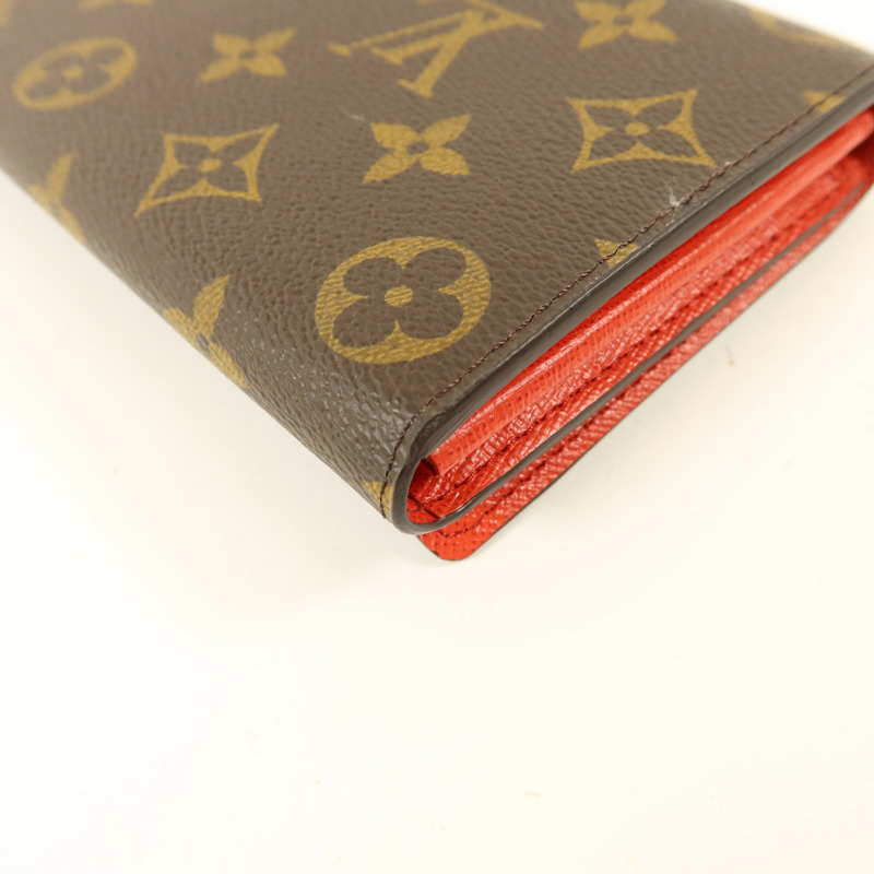 LOUIS VUITTON Monogram Sarah金扣長錢包-10