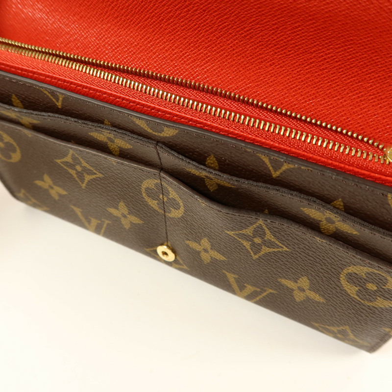 LOUIS VUITTON Monogram Sarah金扣長錢包-14