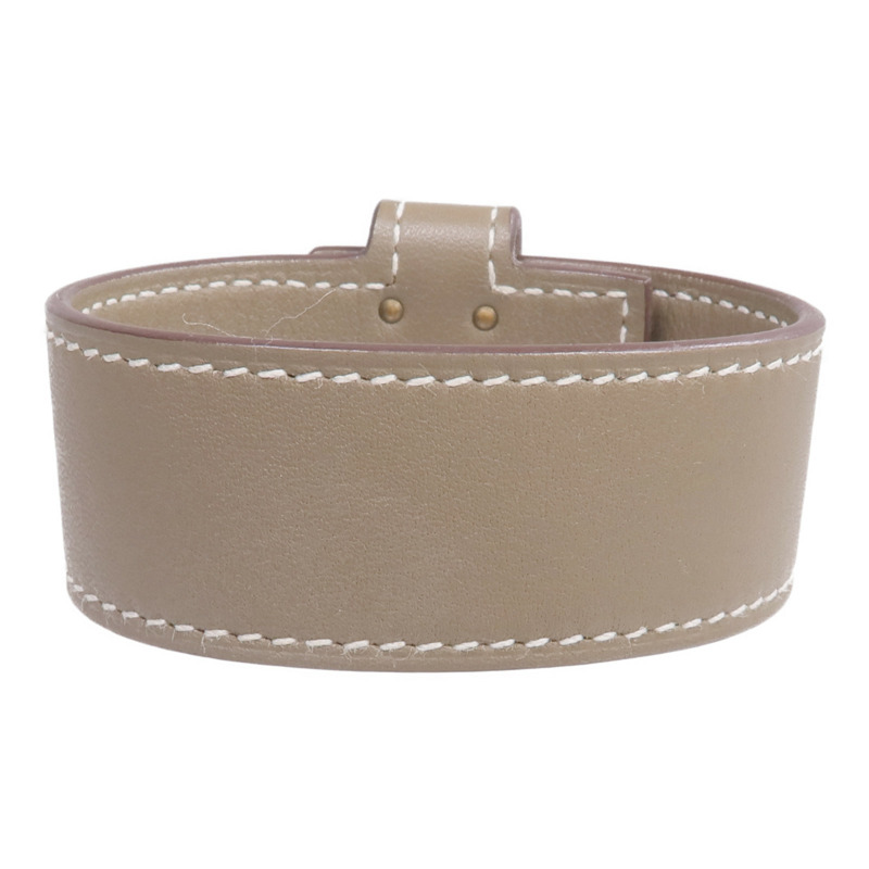 HERMES Swift皮革Kelly Twist金扣手帶Etoupe-2