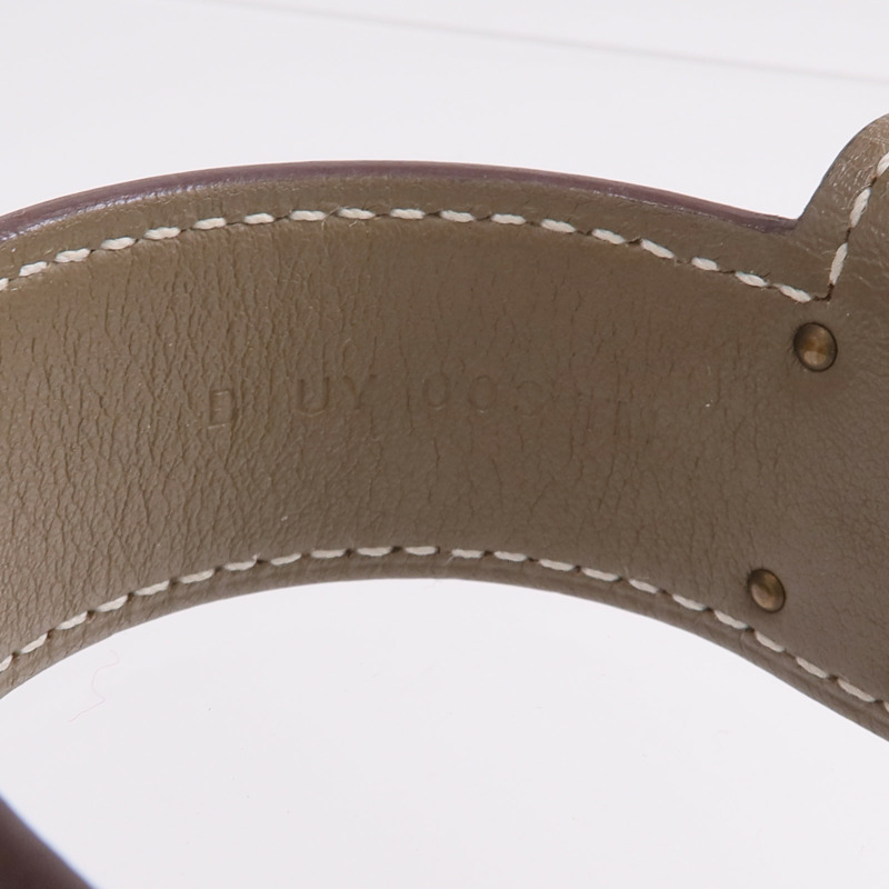 HERMES Swift皮革Kelly Twist金扣手帶Etoupe-8