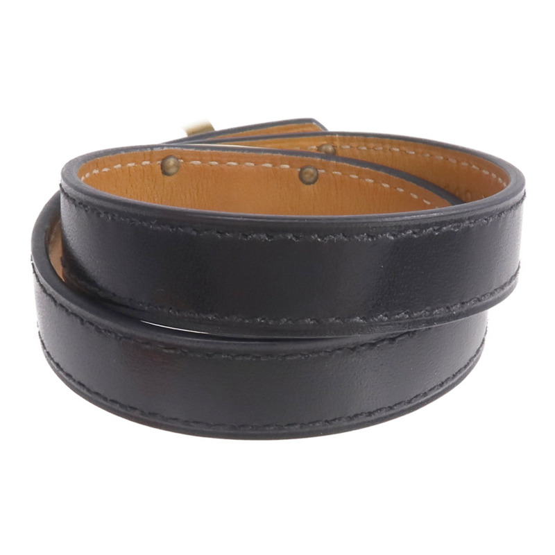 HERMES Swift皮革Kelly Double Tour金扣手帶Noir-2