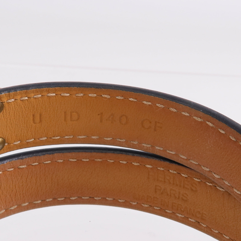 HERMES Swift皮革Kelly Double Tour金扣手帶Noir-7