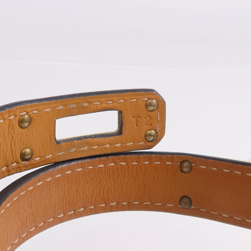 HERMES Swift皮革Kelly Double Tour金扣手帶Noir-9