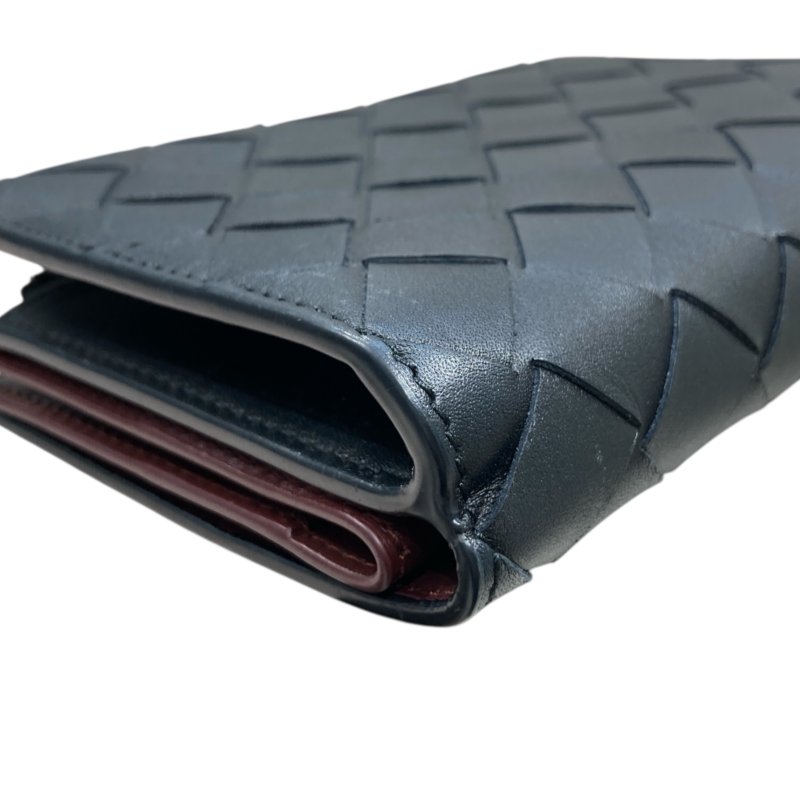 BOTTEGA VENETA 葆蝶嘉 INTRECCIATO編織雙折短夾 牛皮 黑色 銀釦-9