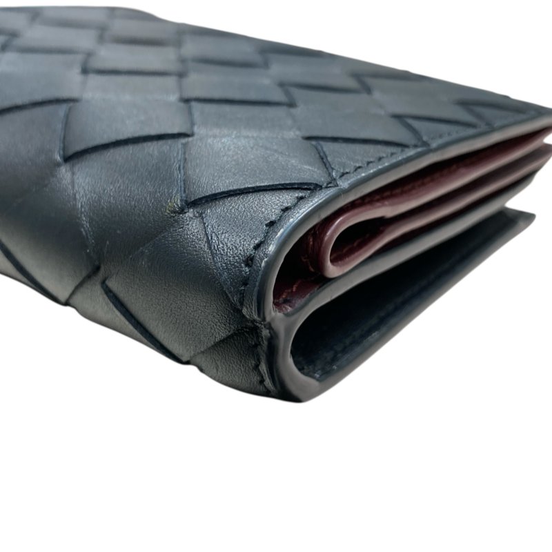 BOTTEGA VENETA 葆蝶嘉 INTRECCIATO編織雙折短夾 牛皮 黑色 銀釦-11