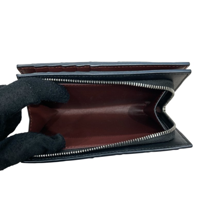 BOTTEGA VENETA 葆蝶嘉 INTRECCIATO編織雙折短夾 牛皮 黑色 銀釦-13