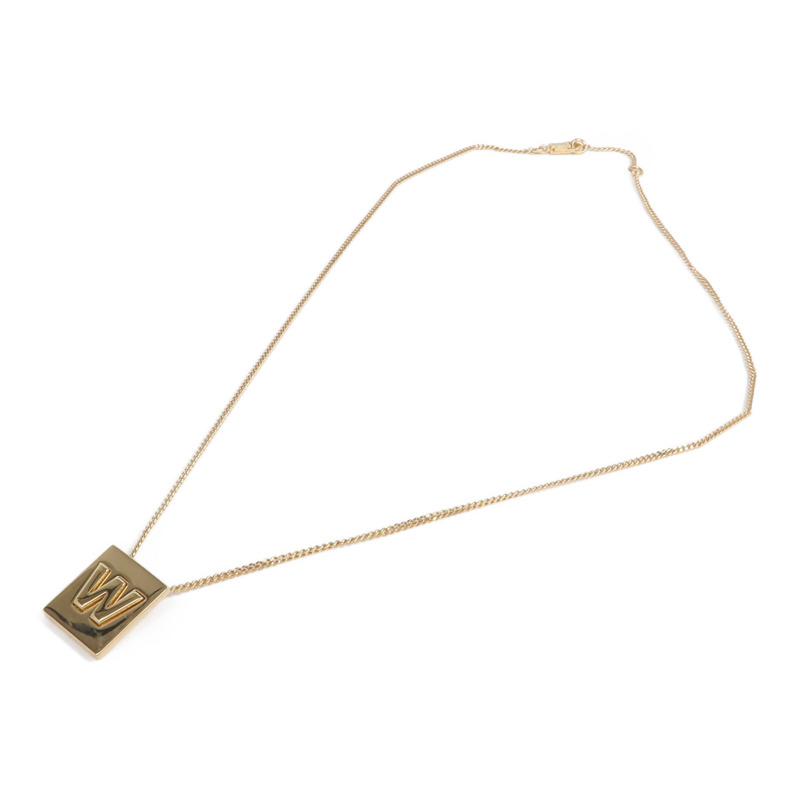 CELINE 金屬Alphabet W Necklace項鍊-3