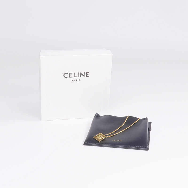 CELINE 金屬Alphabet W Necklace項鍊-7