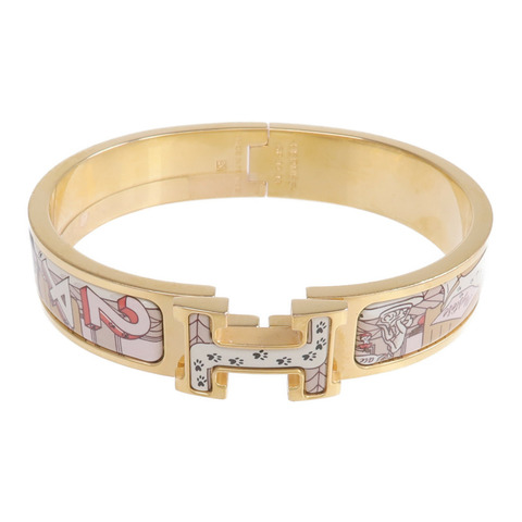 HERMES 金屬/琺瑯Clic H Bracelet金扣手帶