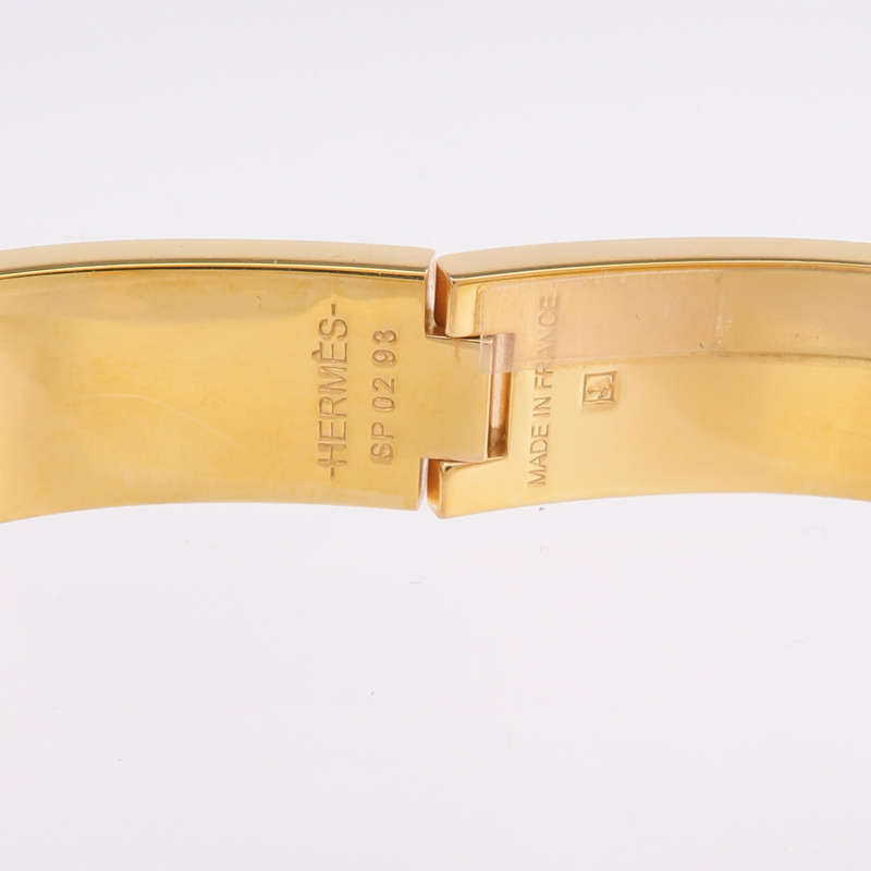 HERMES 金屬/琺瑯Clic H Bracelet金扣手帶-8