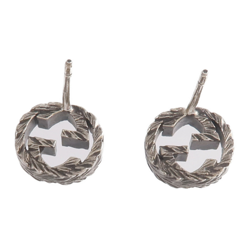 GUCCI 925純銀Interlocking Earrings耳環-1