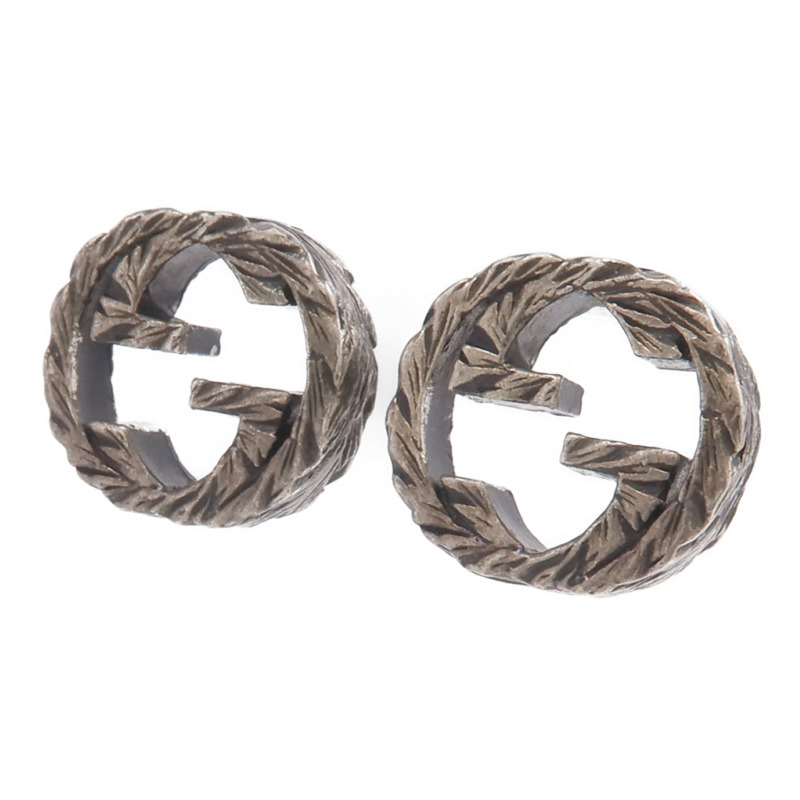 GUCCI 925純銀Interlocking Earrings耳環-2
