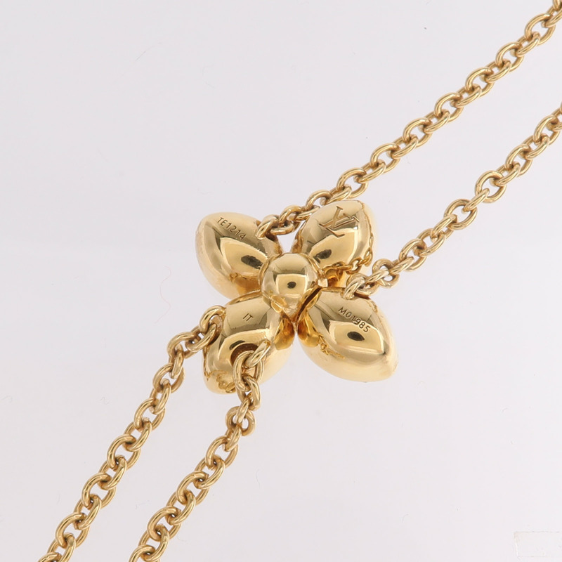 LOUIS VUITTON 金屬/水晶Dazzle Necklace金扣手鏈-4