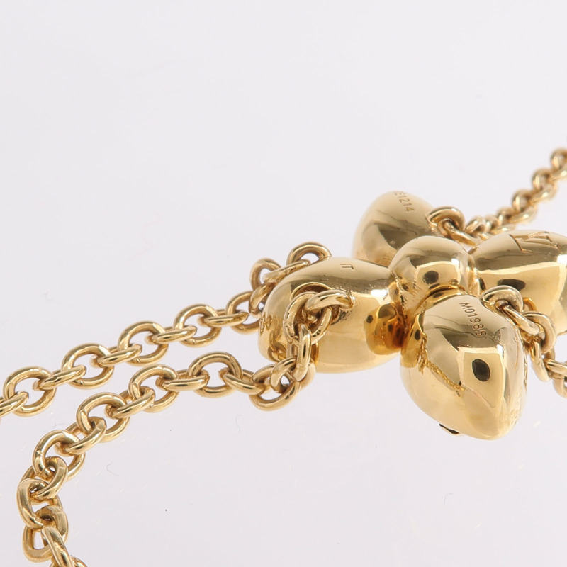 LOUIS VUITTON 金屬/水晶Dazzle Necklace金扣手鏈-5