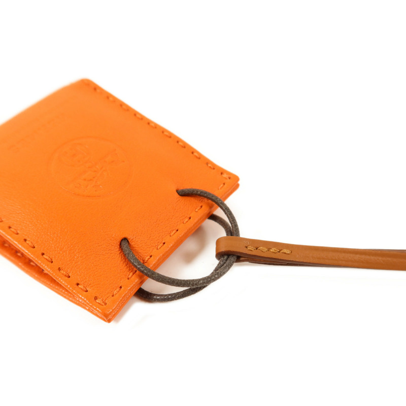 HERMES Milo皮革/Swift皮革Sac Orange Charm掛飾-3