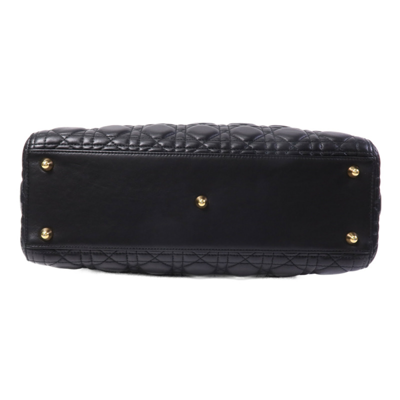 Dior 羊皮皮革Lady Dior GM金扣手挽肩背兩用袋-3