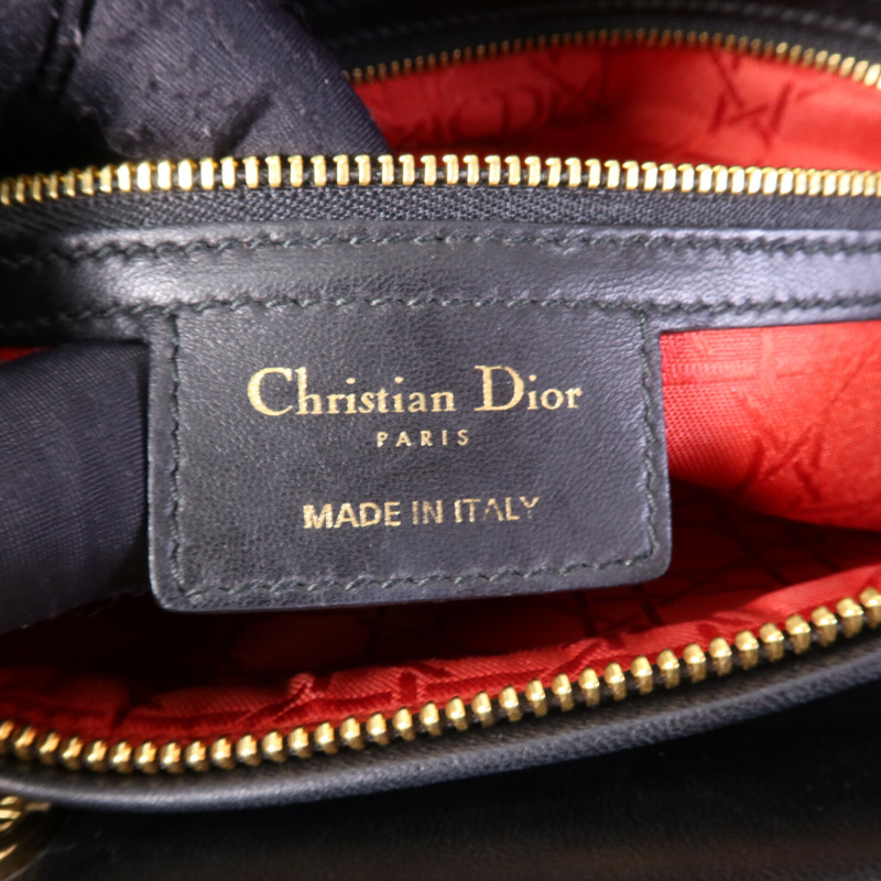 Dior 羊皮皮革Lady Dior GM金扣手挽肩背兩用袋-5