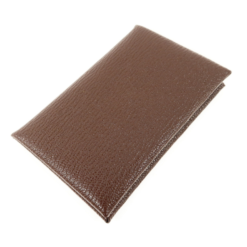HERMES Chevre皮革Calvi Card Case銀扣卡片套Terre-2