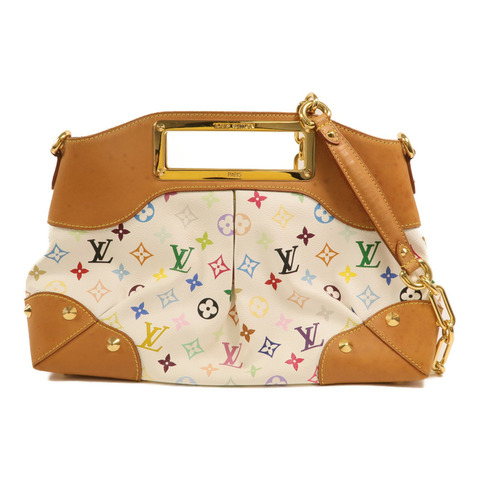 LOUIS VUITTON Monogram Multicolore Judy MM金扣鏈帶手挽肩背兩用袋