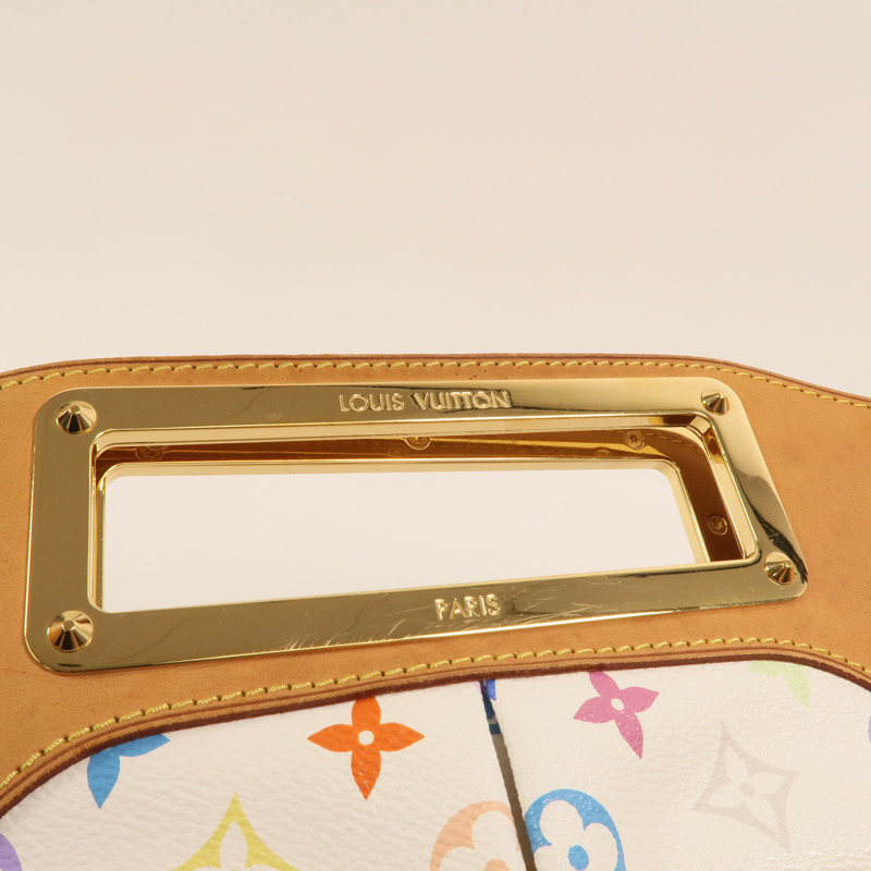 LOUIS VUITTON Monogram Multicolore Judy MM金扣鏈帶手挽肩背兩用袋-8