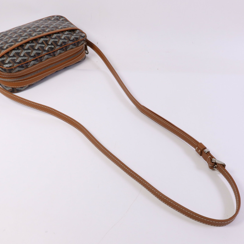 GOYARD 塗層帆布Cap-Vert PM銀扣肩背袋-8