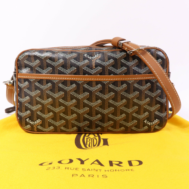 GOYARD 塗層帆布Cap-Vert PM銀扣肩背袋-9
