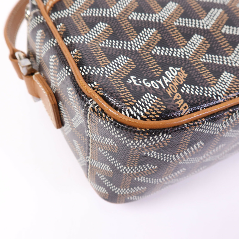 GOYARD 塗層帆布Cap-Vert PM銀扣肩背袋-11