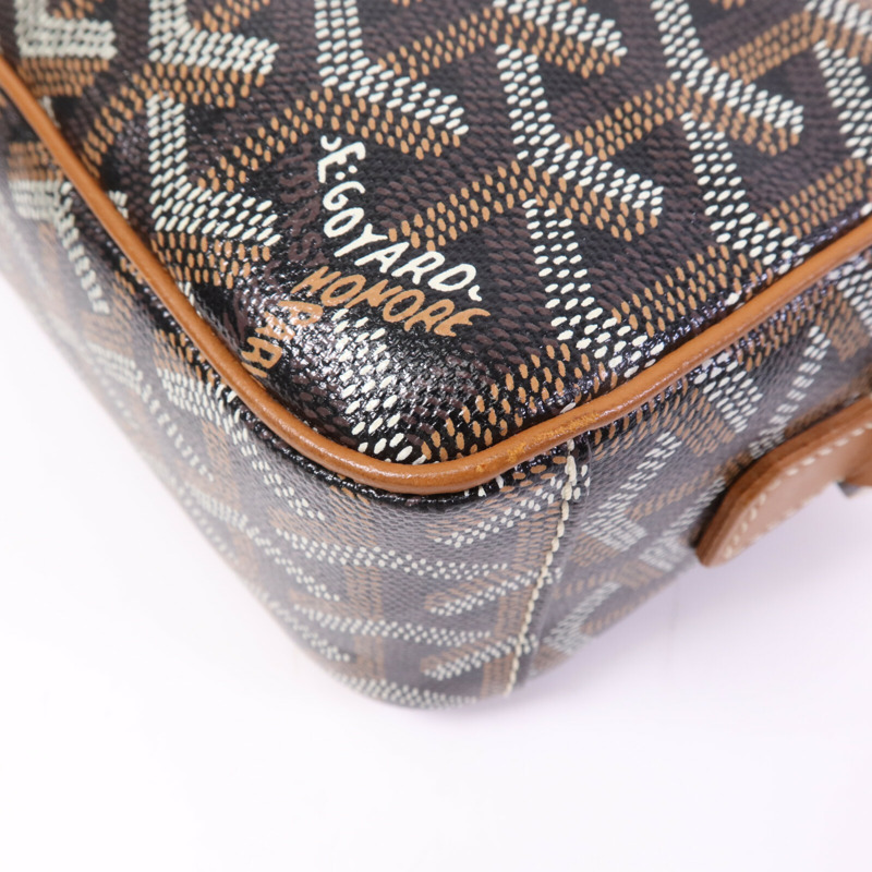 GOYARD 塗層帆布Cap-Vert PM銀扣肩背袋-12