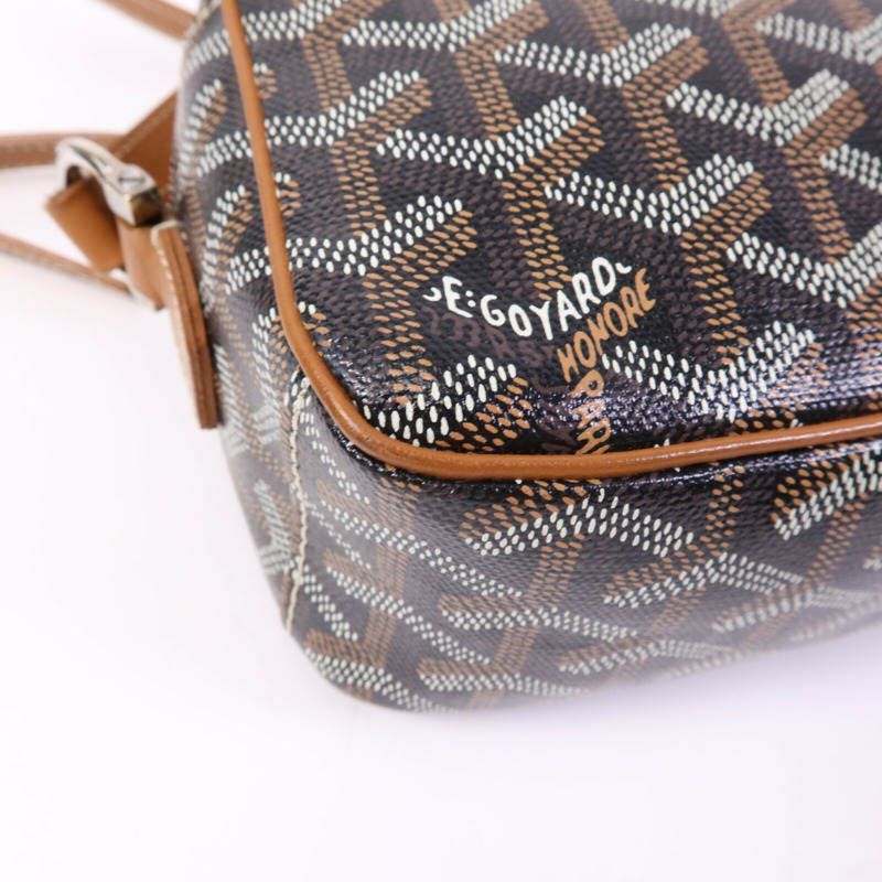 GOYARD 塗層帆布Cap-Vert PM銀扣肩背袋-13