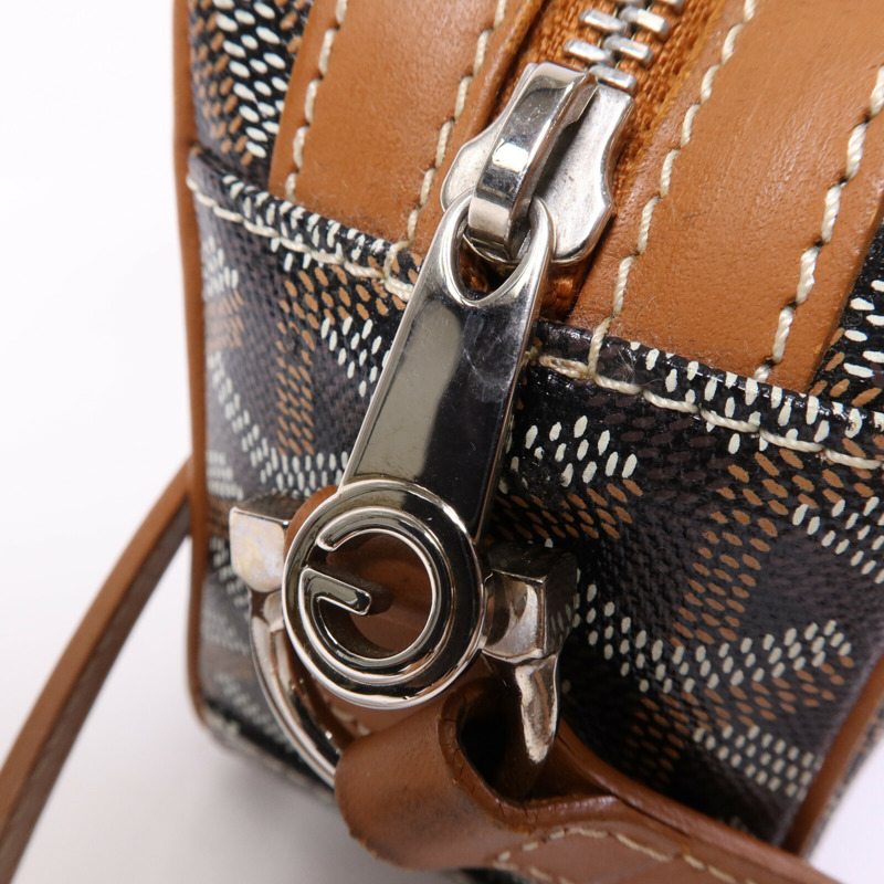 GOYARD 塗層帆布Cap-Vert PM銀扣肩背袋-14