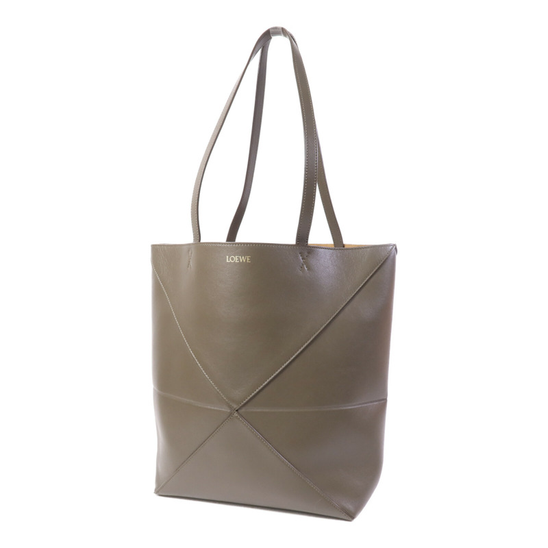 LOEWE 牛皮皮革Puzzle Fold Tote手挽袋-2