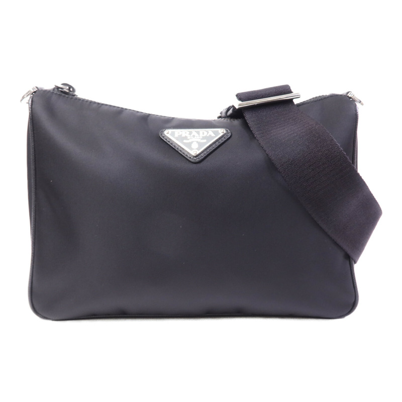 PRADA 尼龍Messenger Bag銀扣肩背袋-0
