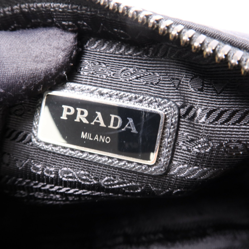 PRADA 尼龍Messenger Bag銀扣肩背袋-5