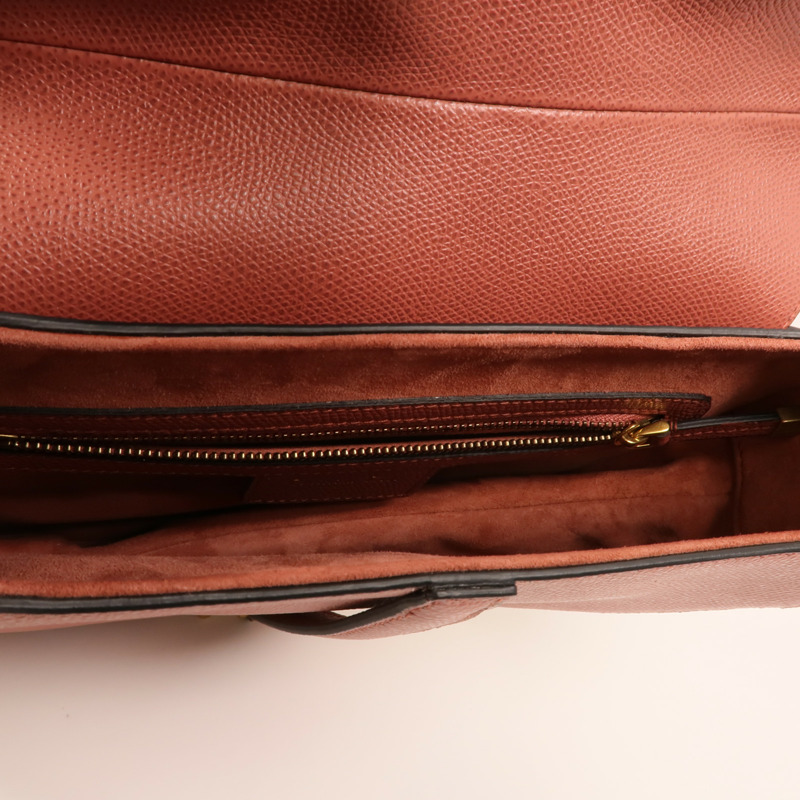 Dior 牛皮皮革Saddle Medium金扣肩背袋-4