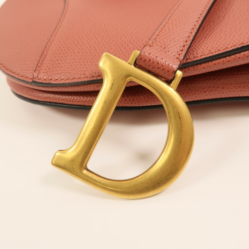 Dior 牛皮皮革Saddle Medium金扣肩背袋-8