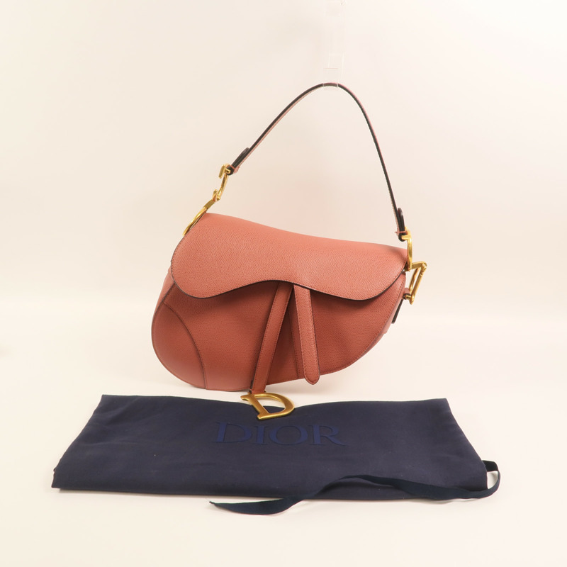 Dior 牛皮皮革Saddle Medium金扣肩背袋-9