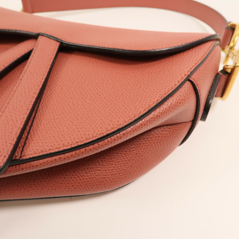 Dior 牛皮皮革Saddle Medium金扣肩背袋-11