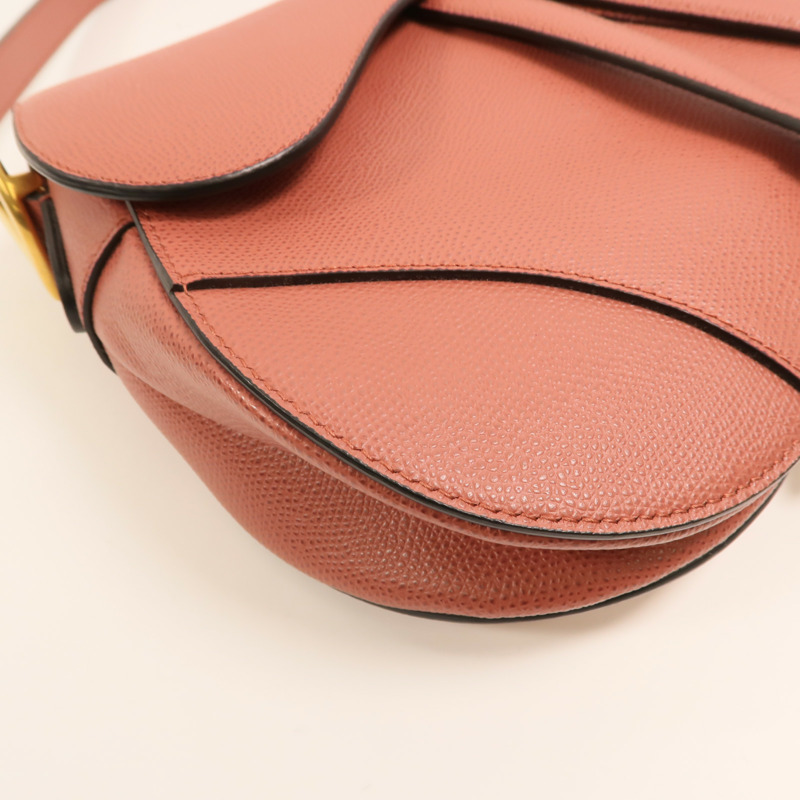 Dior 牛皮皮革Saddle Medium金扣肩背袋-12