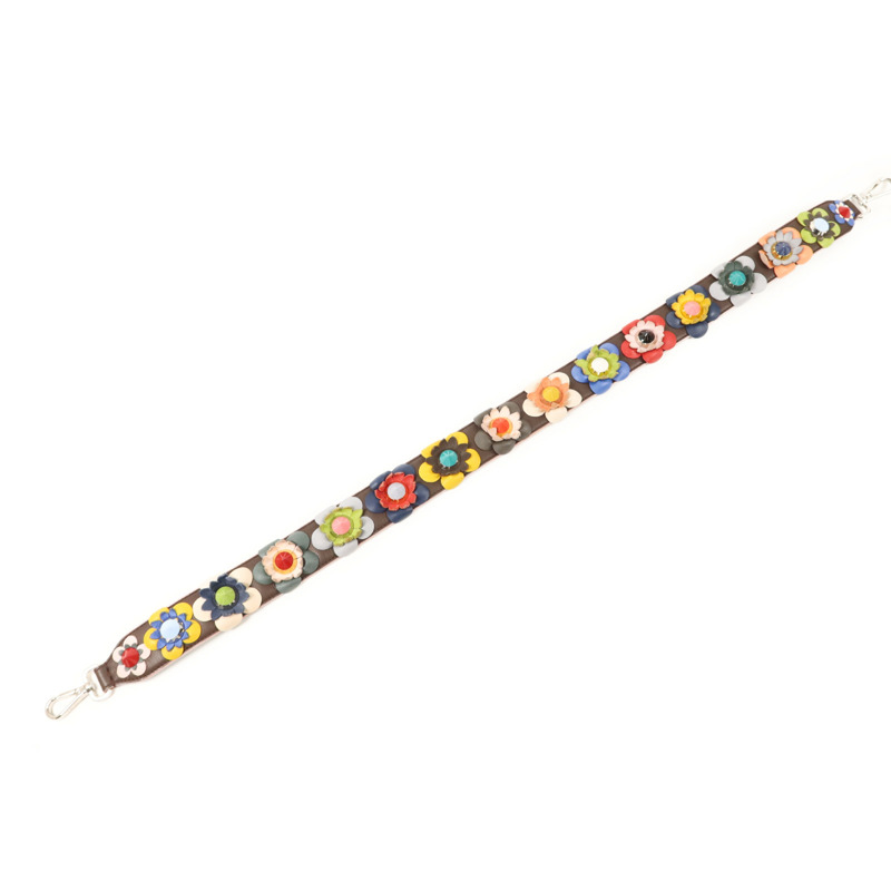 FENDI 牛皮皮革Shoulder Strap銀扣肩帶-2