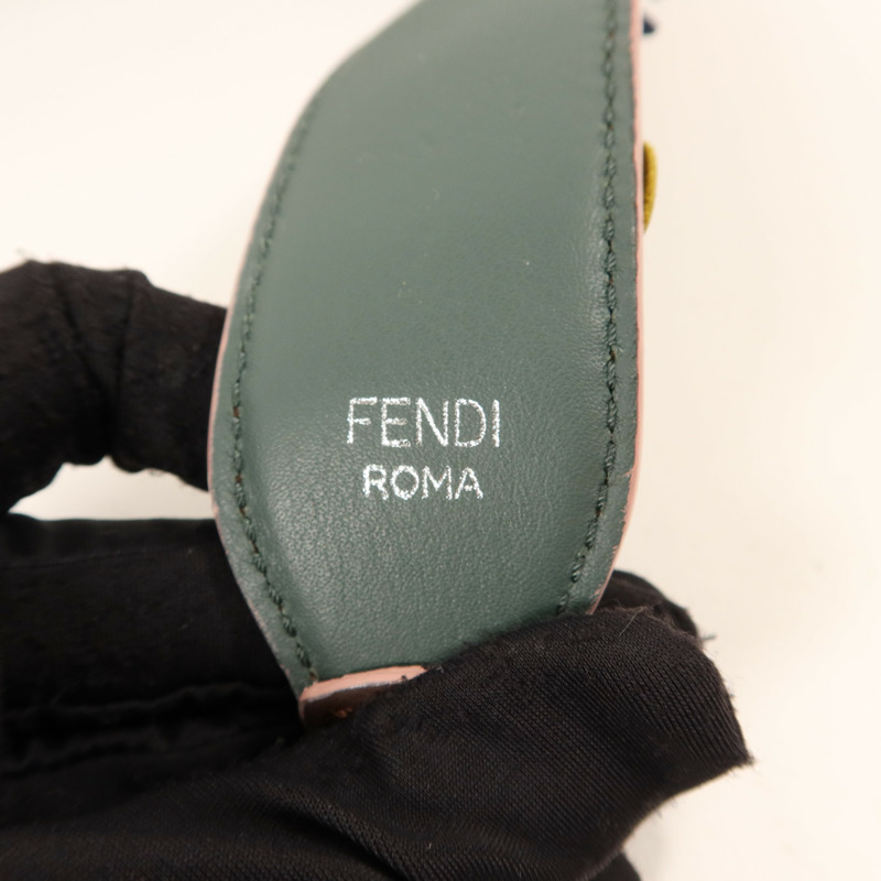 FENDI 牛皮皮革Shoulder Strap銀扣肩帶-6