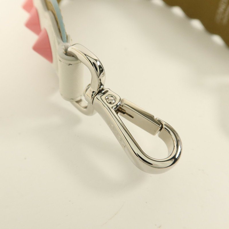 FENDI 牛皮皮革Hand Strap銀扣手挽帶-5